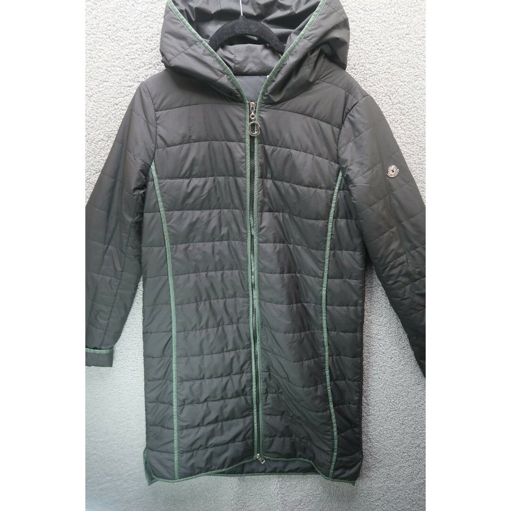 Burton Puffer Insulator Jacket Women Medium Black long hooded coat